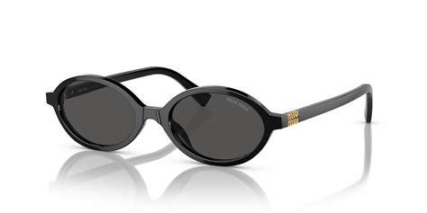 Miu Miu MU 04ZS 50 Dark Grey & Black Sunglasses.